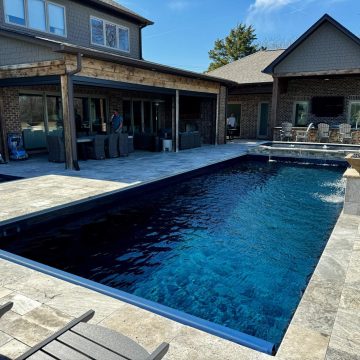 Custom Pool and Pool House in Nashville by Bedrock Pools
