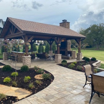 Custom Outdoor Pool House by Bedrock Pools Nashville