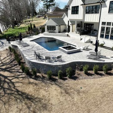 Custom Retaining Wall by Bedrock Pools Nashville
