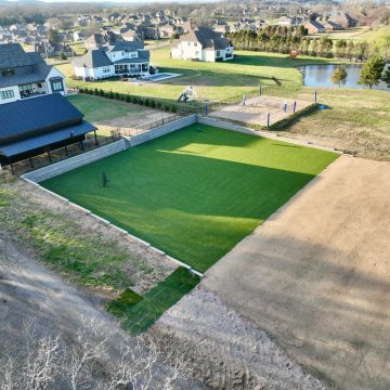 Large artificial turf field in Nashville by Bedrock Pools Nashville